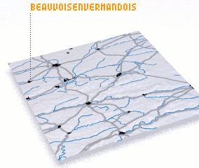 3d view of Beauvois-en-Vermandois