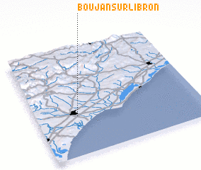3d view of Boujan-sur-Libron
