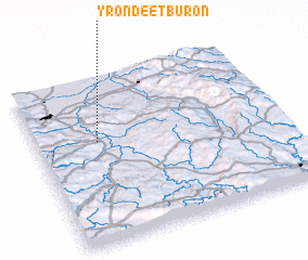 3d view of Yronde-et-Buron