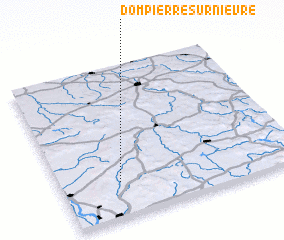 3d view of Dompierre-sur-Nièvre