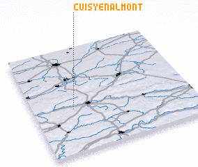 3d view of Cuisy-en-Almont