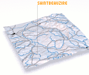 3d view of Saint-Beauzire