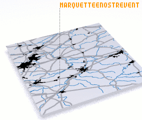 3d view of Marquette-en-Ostrevent