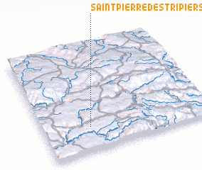 3d view of Saint-Pierre-des-Tripiers