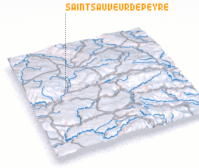 3d view of Saint-Sauveur-de-Peyre