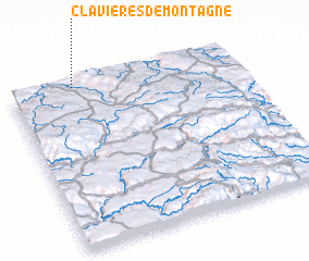 3d view of Clavières-de-Montagne