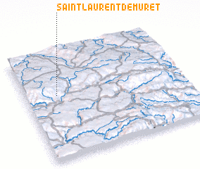 3d view of Saint-Laurent-de-Muret