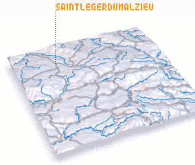 3d view of Saint-Léger-du-Malzieu