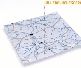 3d view of Villeneuve-lès-Cerfs