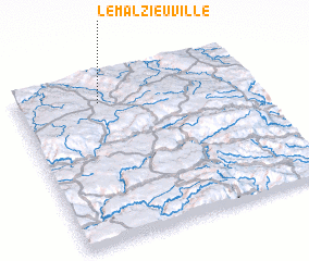 3d view of Le Malzieu-Ville