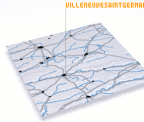 3d view of Villeneuve-Saint-Germain