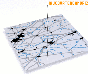 3d view of Haucourt-en-Cambrésis