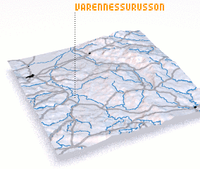 3d view of Varennes-sur-Usson