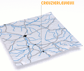 3d view of Creuzier-le-Vieux