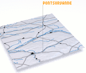 3d view of Pont-sur-Vanne