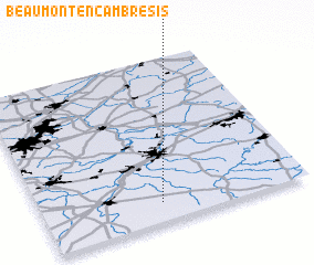 3d view of Beaumont-en-Cambrésis