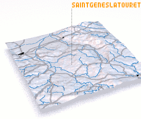 3d view of Saint-Genès-la-Tourette