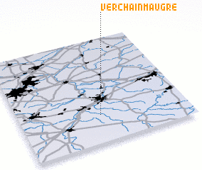 3d view of Verchain-Maugré