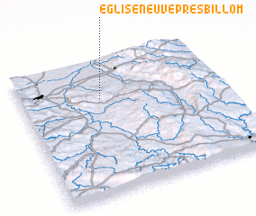 3d view of Égliseneuve-près-Billom