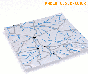 3d view of Varennes-sur-Allier