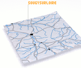 3d view of Sougy-sur-Loire