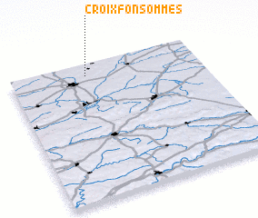3d view of Croix-Fonsommes