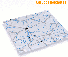 3d view of Les Loges-de-Creuse