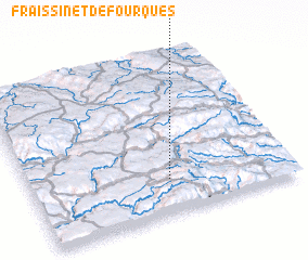 3d view of Fraissinet-de-Fourques