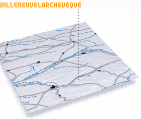 3d view of Villeneuve-lʼArchevêque