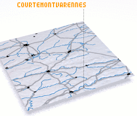 3d view of Courtemont-Varennes