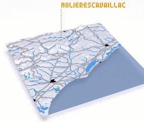 3d view of Molières-Cavaillac