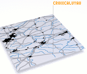 3d view of Croix-Caluyau