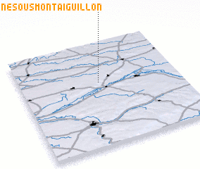 3d view of Fontaine-sous-Montaiguillon