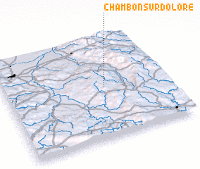 3d view of Chambon-sur-Dolore