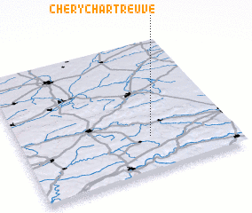 3d view of Chéry-Chartreuve