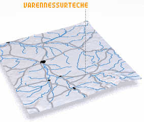 3d view of Varennes-sur-Tèche