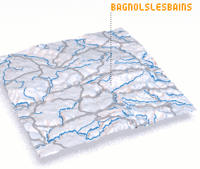 3d view of Bagnols-les-Bains