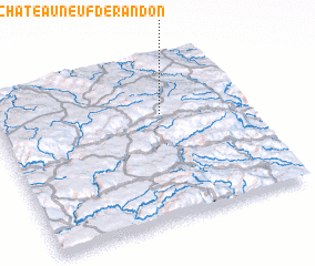 3d view of Châteauneuf-de-Randon