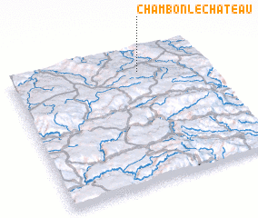 3d view of Chambon-le-Château