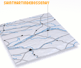 3d view of Saint-Martin-de-Bossenay