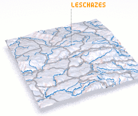 3d view of Les Chazes