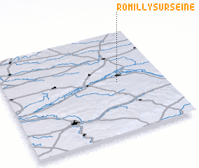 3d view of Romilly-sur-Seine