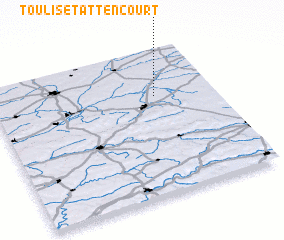 3d view of Toulis-et-Attencourt