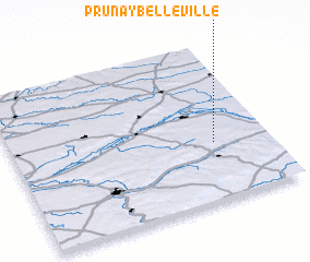 3d view of Prunay-Belleville