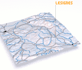 3d view of Les Ignes