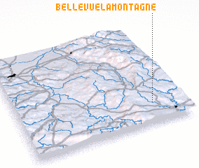 3d view of Bellevue-la-Montagne