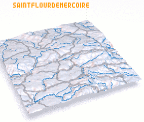 3d view of Saint-Flour-de-Mercoire