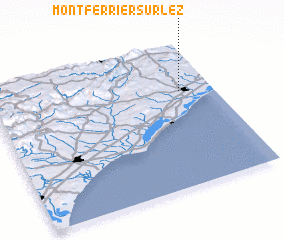 3d view of Montferrier-sur-Lez