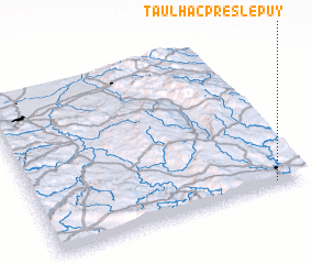 3d view of Taulhac-près-le-Puy