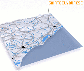 3d view of Saint-Gély-du-Fesc